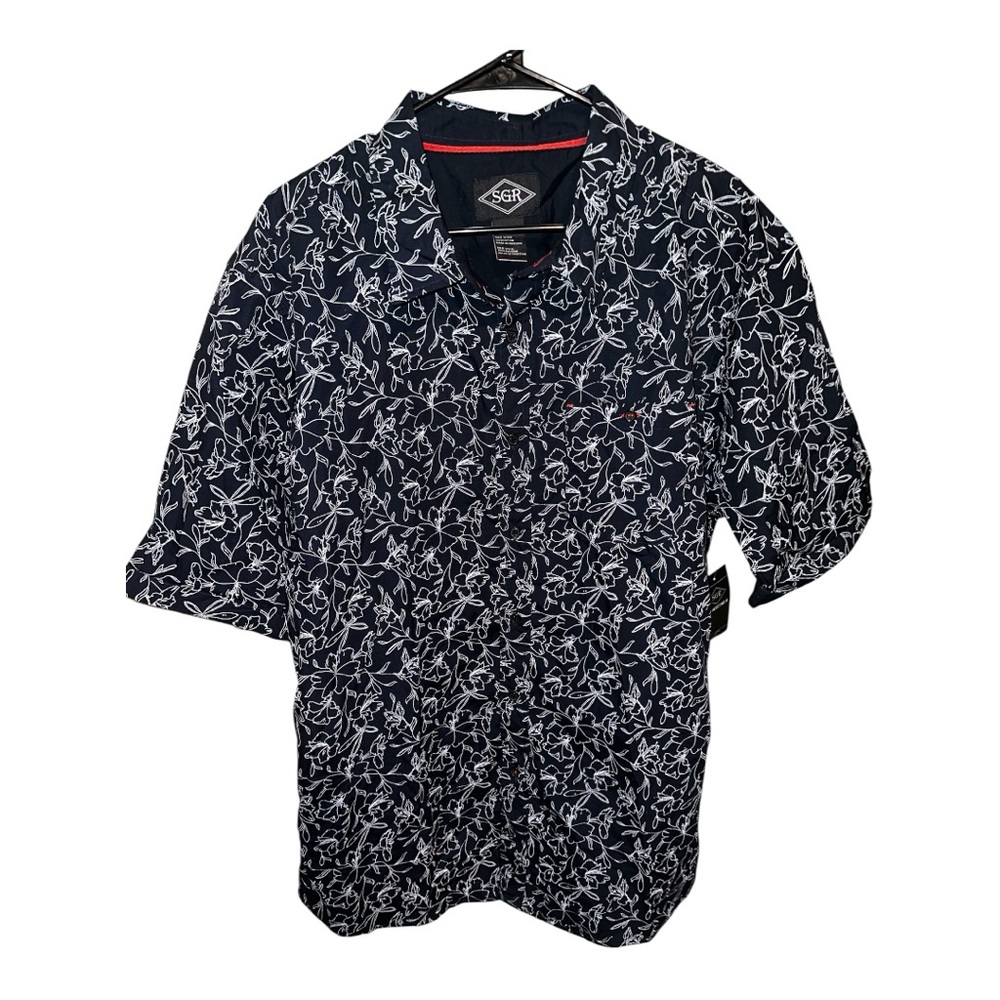 💜NWT Men's Navy Floral Shirt